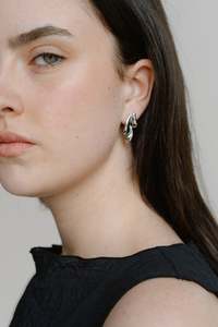 Jewellery: Castel & Co Droplet Earrings Silver