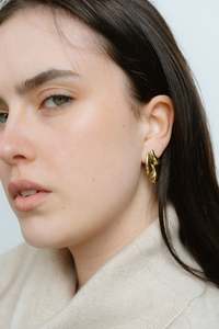 Jewellery: Castel & Co Droplet Earrings Gold