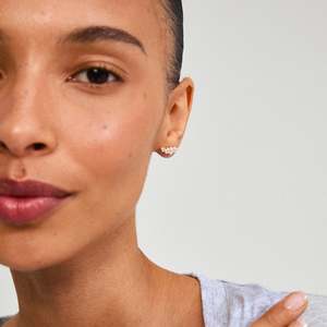 Jewellery: Pilgrim Jova Recycled Pearl Earrings - Gold Plated - White