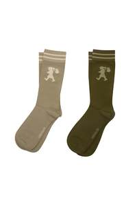 Karen Walker Runaway Girl Socks 2 Pack Sage/Olive