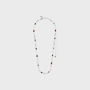 Pilgrim Dawn Necklace Brown Silver