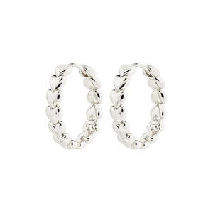 Pilgrim Maeve Recycled Hoop Earrings Silver