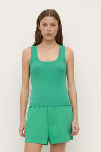 Assembly Label  Robyn Scoop Neck Rib Tank Bright Green
