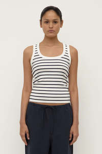 Tops: Assembly Label Leony Stripe Tank True Navy/Antique White