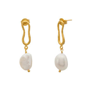 Murkani Eterna Baroque Pearl Earrings - Gold