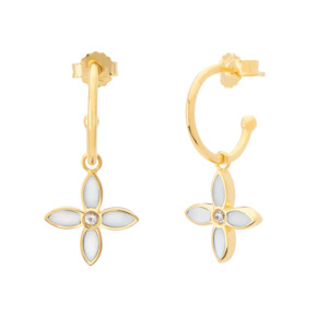 Murkani Desert Flower Small Hoop Earrings - Gold