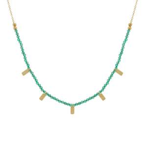 Murkani Wandering Soul Green Onyx Choker - Gold