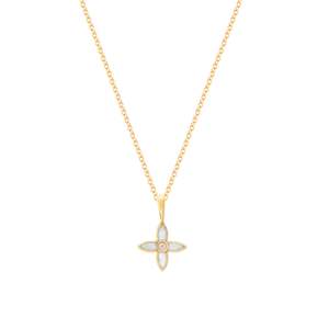 Necklaces: Murkani Desert Flower Charm Necklace - Gold