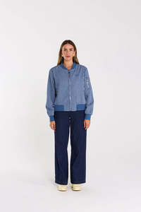 Thing Thing Flight Jacket  - Skyline Denim