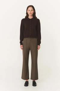 Bottoms: Rowie The Label Marin Wool Suit Pants Chestnut