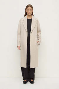 Outerwear: Assembly Label Ivy Wool Coat Oat Marle