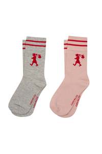 Hats Gloves: Karen Walker Runaway Girls 2 Pack Grey/Blush/Red