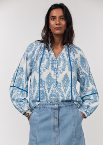 Tops: Lollys Laundry Vero Shirt LS  Blue