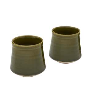 Home Living: Robert Gordon 2pc Matcha Latte Mug Set in Matcha