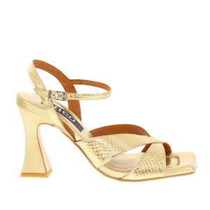 HEELS: Neo AG-24083 Gold Metallic Snake