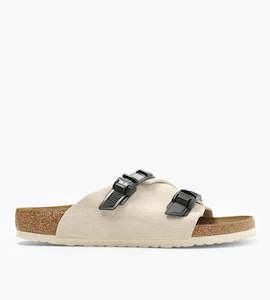 Sandals: Birkenstock Zurich Tech Suede Antique White Regular
