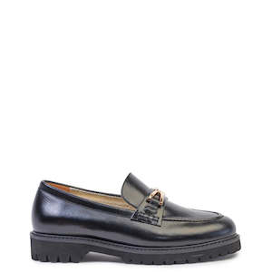 Loafers Brogues: Kathryn Wilson Manea Loafer Black Hi Shine