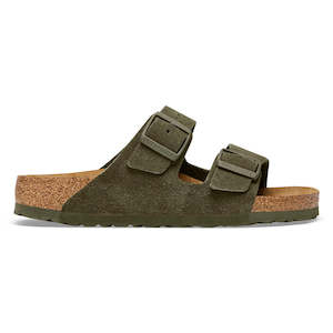 Sandals: Birkenstock Arizona Suede Thyme Regular