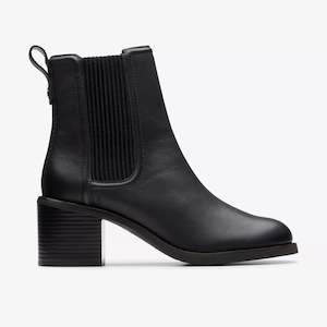 Clarks Chamberly Top Black Leather