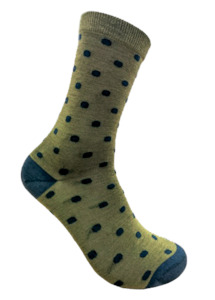 Designer Textiles Merino Crew Spot Martini Olive