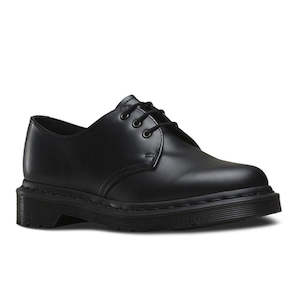 Flats: Dr Martens 1461 Mono 3 Eye Shoe Black Smooth