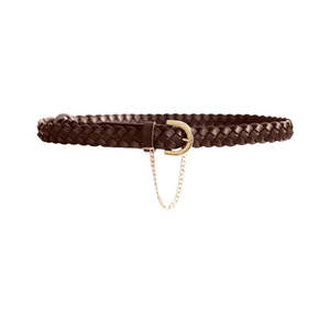 Kathryn Wilson Braided Belt Chocolate