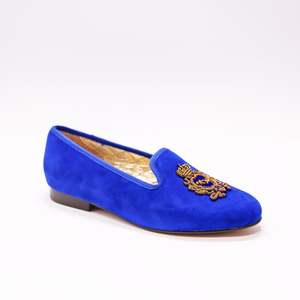 Slippers: Kathryn Wilson Gigi Loafer Cobalt Suede