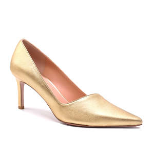 Heels: Oxitaly Stefy 02 Signal Gold Metallic Leather