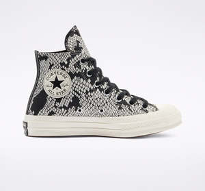 Sneakers: Converse CT 70 Leather Snake Print Hi Egret/Black