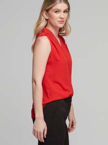 Final Sale: Sleeveless Gathered Blouse