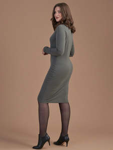 Knitwear: Merino Roll Neck Tunic Dress