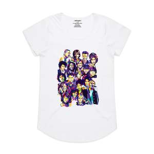 We Miss You Women's Scoop Neck Fashion T-Shirt - White