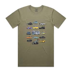 Movie Vehicles 1 - Men's T-Shirt - Eucalyptus.