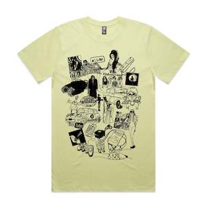 Tee Shirt Artwork By Jo Tronc: The Zero Years Men's T-Shirt - Pale Lime