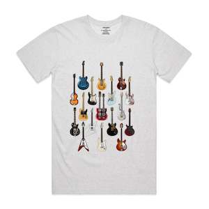 Guitars: Famous Guitars - Men's T-Shirt - White Marle