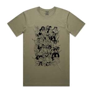 Tee Shirt Artwork By Joseph Qiu: Rock Stars 2 Men's T-Shirt - Eucalyptus