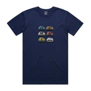 Frontpage: Muscle Cars - Men's T-Shirt - Dark Blue