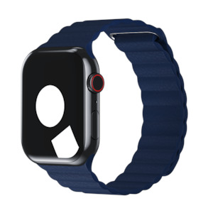 Leather Loop For Apple Watch: Midnight Blue Leather Loop for Apple Watch