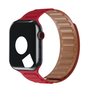 Leather Link For Apple Watch: Red Leather Link for Apple Watch