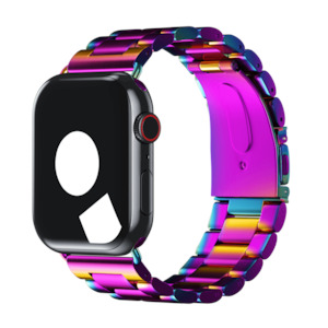 Pride Edition Bands For Apple Watch: Rainbow Tri-Link Bracelet for Apple Watch