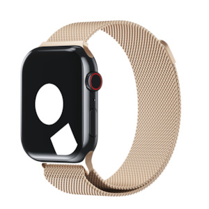 Stainless Steel Bands For Apple Watch: Light Gold Milanese Loop for Apple Watch