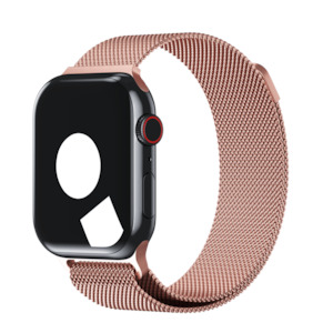 Stainless Steel Bands For Apple Watch: Blush Pink Milanese Loop for Apple Watch