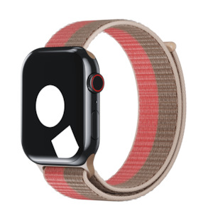 Brown Bands For Apple Watch: Pink Pomelo/Tan Sport Loop for Apple Watch