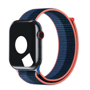Orange Bands For Apple Watch: Blue Jay/Abyss Blue Sport Loop for Apple Watch