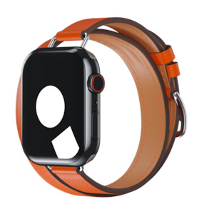 Orange Attelage Double Tour for Apple Watch