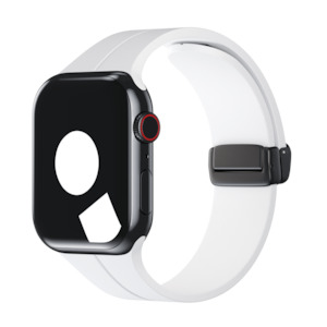 White Bands For Apple Watch: White D-Buckle Sport Band for Apple Watch