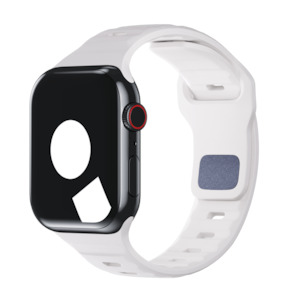 White Sport Band Groove for Apple Watch