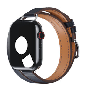 Attelage Double Tour For Apple Watch: Navy Attelage Double Tour for Apple Watch