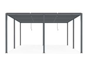 Outdoor: Outdoor Toughout Manual Louvre Roof Aluminium Pergola 6m x 4m - Charcoal Grey