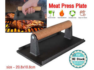Bbqs Accessories: Kitchen Cast Iron Meat Press Plate